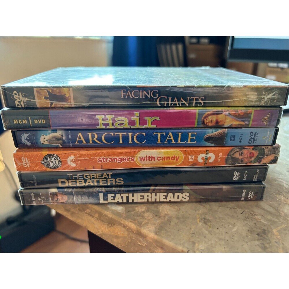 New DVD lot of 7  Hair, Facing Giants, Artic Tale, Strangers with Candy- Season